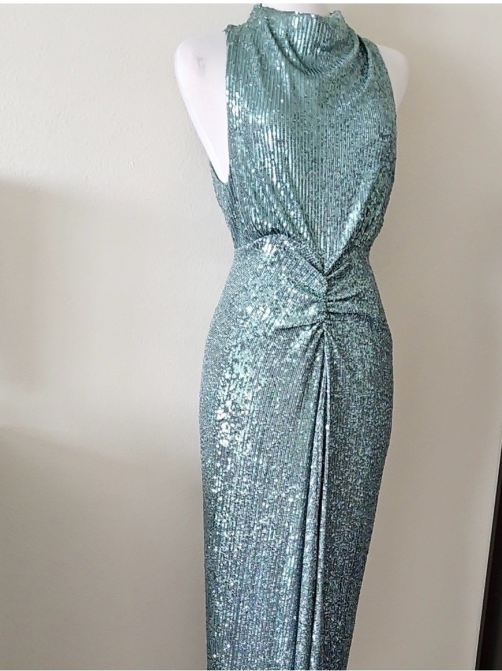 Jigsaw Green Sequin gown
